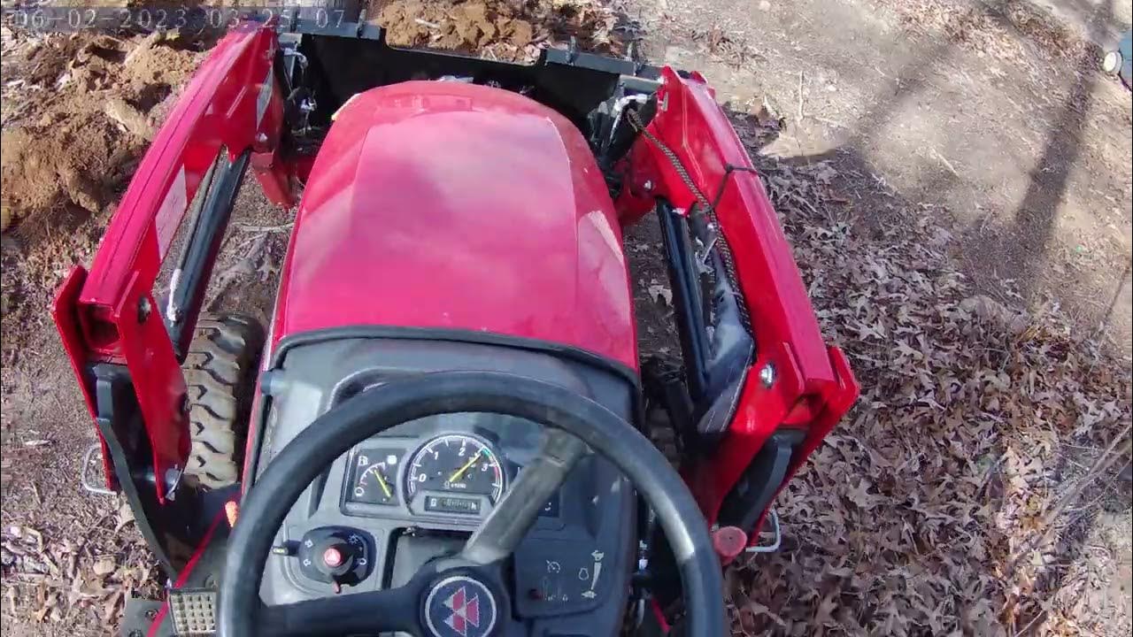 Massey Ferguson 1723e Digs Stumps - YouTube