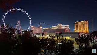24/7 Las Vegas STRIP Live UP CLOSE LINQ| Real-Time View Sunset Las Vegas Strip High Roller!