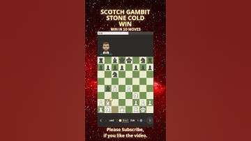 Scotch Gambit | Stone Cold Win | Chess Openings | Chess Tricks #chess #shorts
