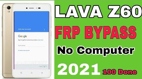 Lava Z60 FRP Unlock or Google Account Bypass Easy Trick Without PC  | lava z60 frp bypass 2021