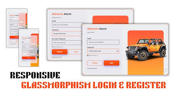 How to Make a Responsive Glassmorphism Login Website design using html css Js Beginners to Advanced