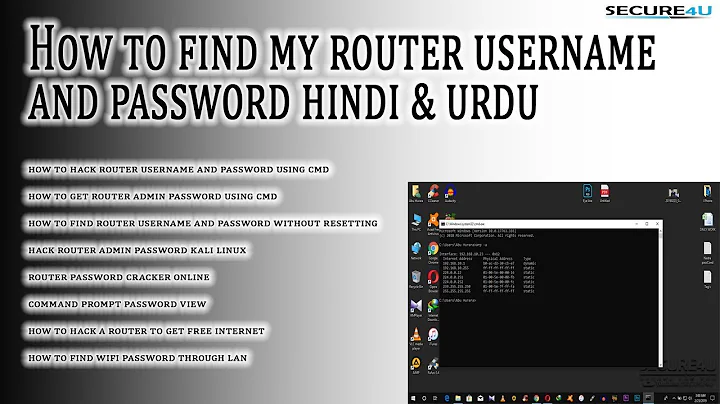 How to Find My Router Username and Password | Secure4u | Hindi/Urdu