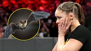 Ronda Rousey Meets A Bat At Ringside During Raw