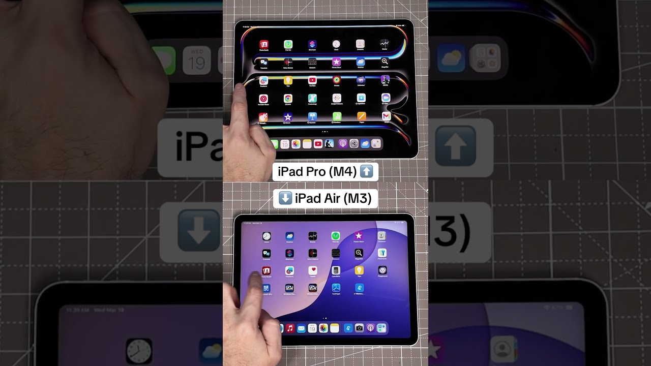 IPad Pro M4 13 Inch Vs Air M3 11 Side By Comparison