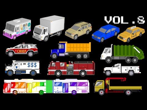 Vehicles Collection Volume 8 - Trucks, Buses, 3D Vehicles, Street Vehicles - The Kids' Picture Show