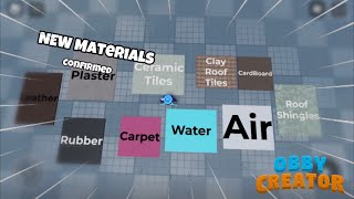 Obby Creator is releasing NEW MATERIALS SOON! (More obby creator update leaks)