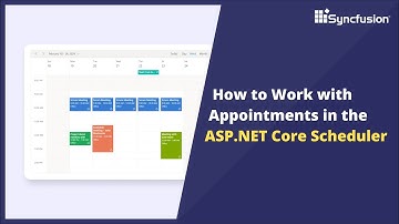 How to Work with Appointments in the ASP.NET Core Scheduler