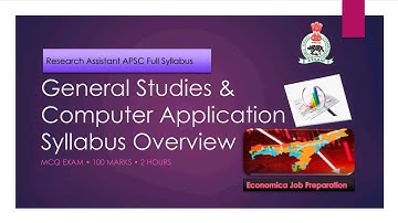 APSC Onderzoeksassistent | Volledige GS + Computer Syllabus | Crack APSC Onderzoeksassistent