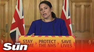 Priti Patel gives COVID-19 daily briefing