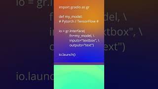 Build a Data Science App in pure Python  w/ GRADIO  by HuggingFace  #Shorts screenshot 1