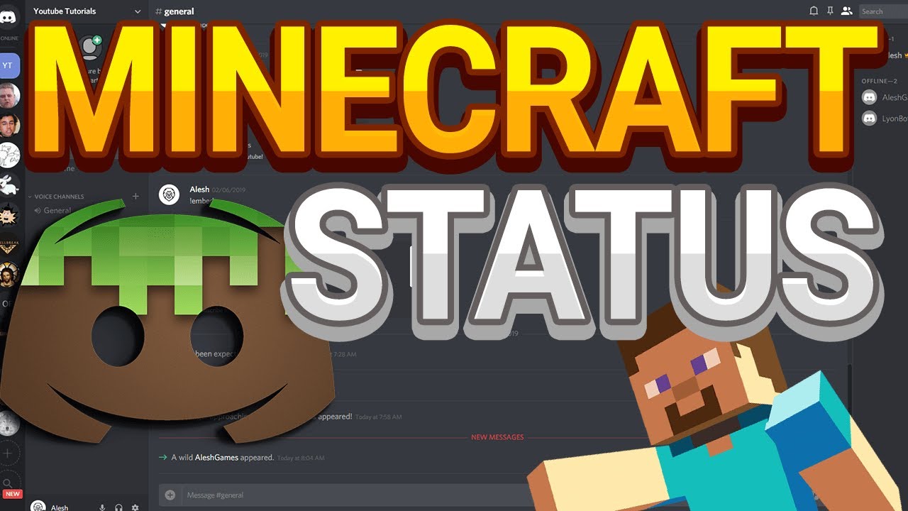 I made a bot that shows the live status of our minecraft server through the  bot status and game : r/discordapp