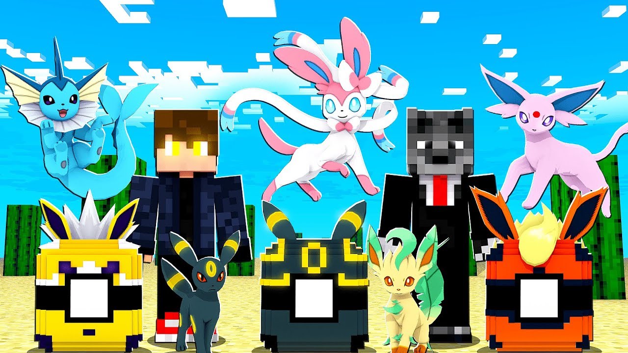 A Evolução Secreta do Eevee no Minecraft Pixelmon 