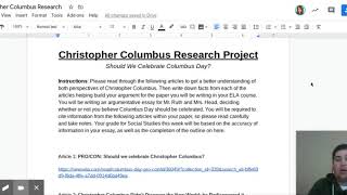 Christopher Columbus Research - Google Docs