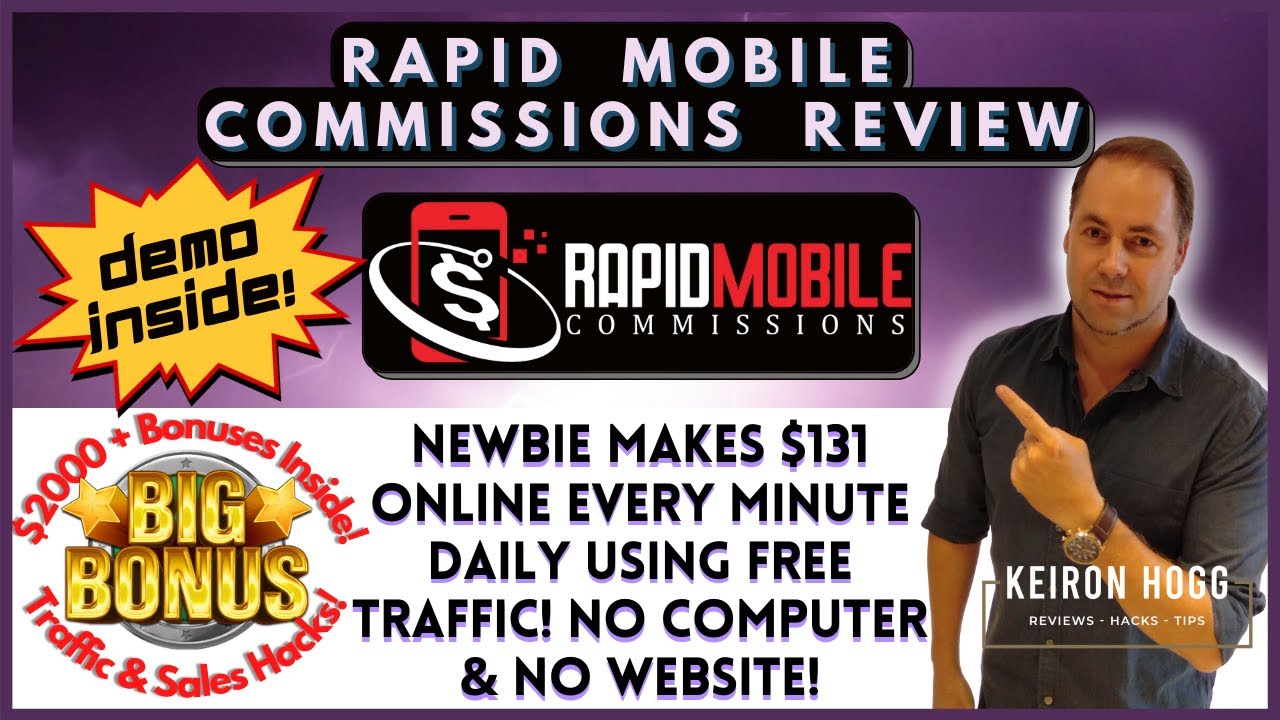 Rapid Mobile Commissions Review, DEMO & BONUSES! 🔥 See How You Can Make Big Money With Your Phone!
