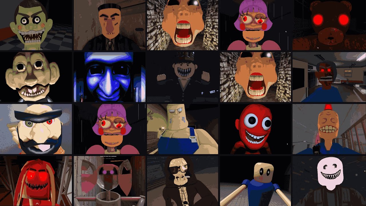 MR.FUNNY'S TOYSHOP, THE CURSED DOLL, AOONI NIGHTMARE, SIREN COP, BABY BOBBY, ROBLOX JUMPSCARE'S