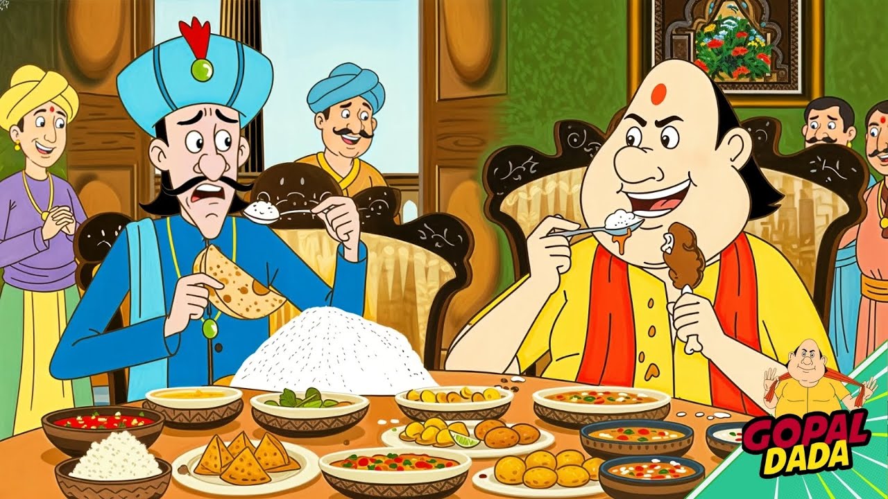 পালিয়ে গেলো পালোয়ান | Food Eat Competiion Between Mantri VS Gopal - Who Will Win ?  | Gopal Dada