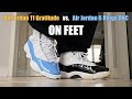 Air Jordan 11 Gratitude vs. Air Jordan 6 Rings UNC - ON FEET Comparison