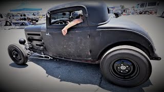 Dick Wades chopped 1932 Ford three window coupe.