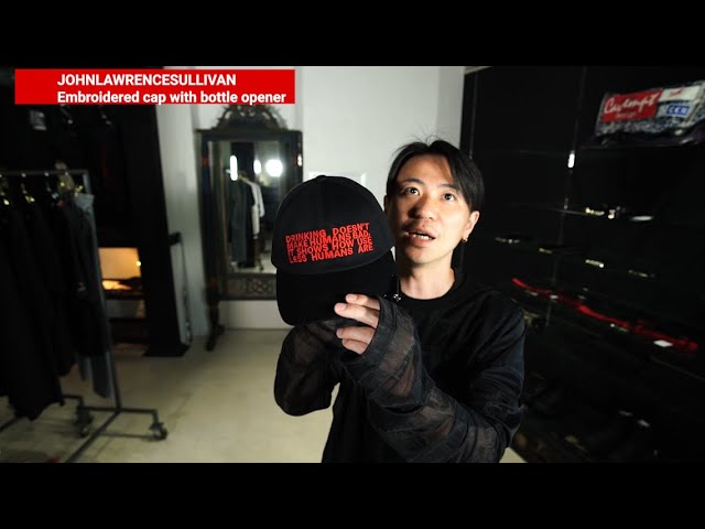 栓抜き付きキャップ！ジョンローレンスサリバンのEmbroidered cap with bottle opener