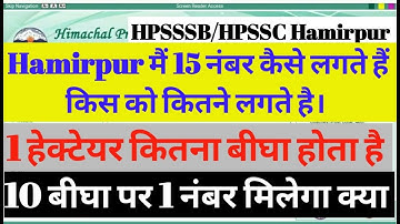 HPSSSB Hamirpur 15 Mark