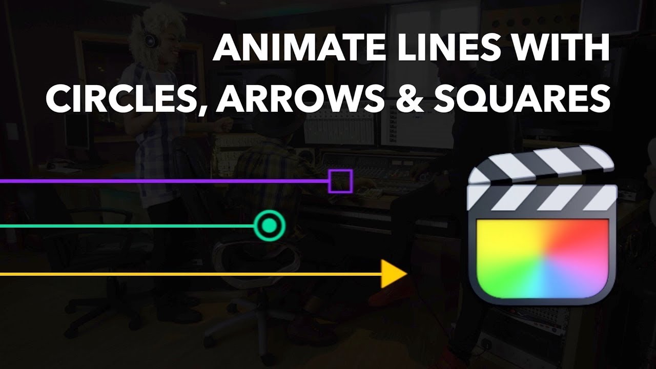 Animated Lines with Circles, Arrows or Squares in Final Cut Pro [2022 NO  PLUGINS] - YouTube