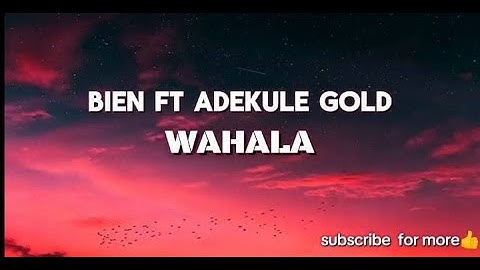 Bien ft Adekunle Gold - wahala ( Official Lyrics video )