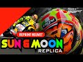 PAINTING HELMETS SUN AND MOON VALENTINO ROSSI 2001 REPLICA