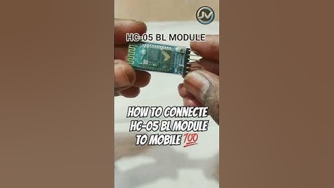 How to connect HC-05 Bluetooth module to mobile