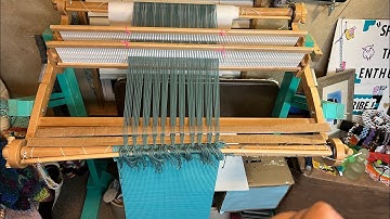 Weaving : Part 2  warping heddle # 2 on the rigid heddle loom .