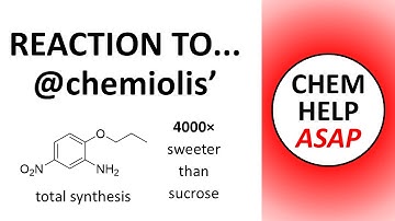 reaction to Chemiolis video - synthesis of an aniline-based sweetener
