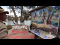 OIL PAINTING...SOCIAL DISTANCING...Plein Air, Ominous Thunderstorms on the Darling river, Australia!