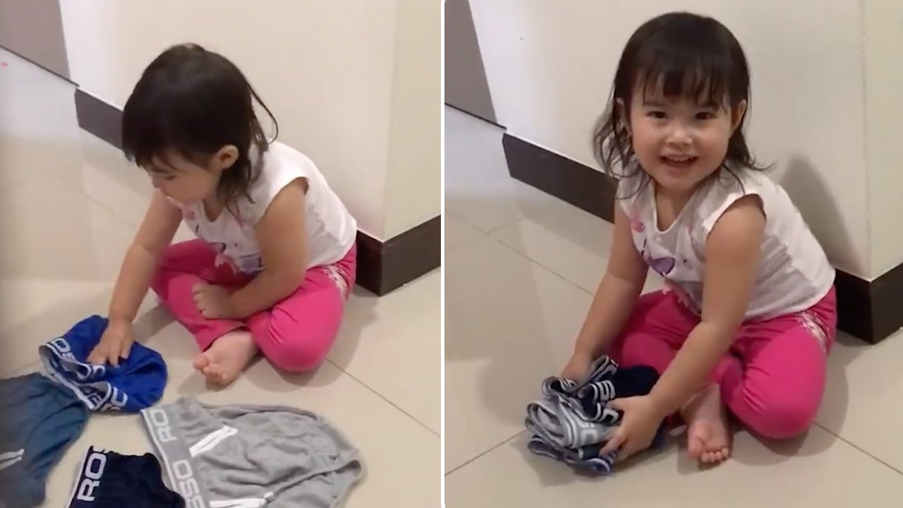 philippines new viral Toddler Helps With The Laundry