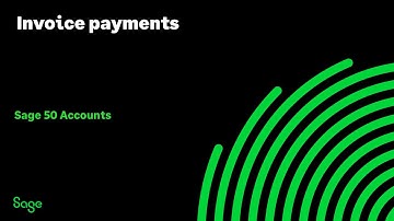 Sage 50 Accounts (UK) - Invoice Payments