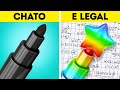 Artesanato escolar com arco-íris incrivelmente fofo 🌈✏️