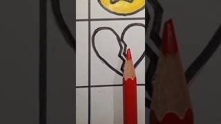 Easy Technique to Draw a Broken Heart | Heart Emoji Arte 💔 #art #drawing #painting #artist #song