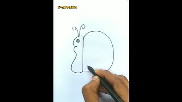 L=Draw a Snail #shorts #youtubeshorts