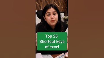 ✅Top 25 Shortcut keys of Excel #excel #exceltutorial #excelshortcuts #exceltricks #excel2025 #excel