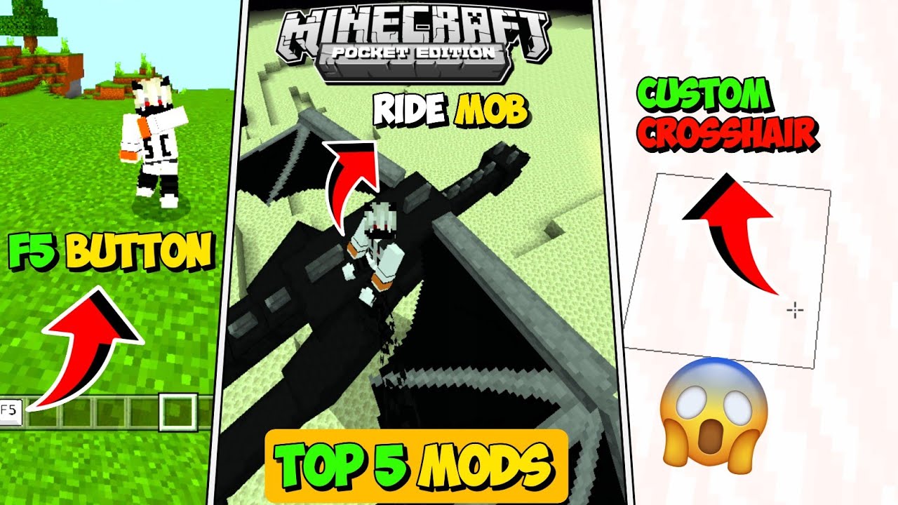 Top 5 Mods for Minecraft PE 1.20 + || BEST SURVIVAL MODS for MCPE 1.20 ...