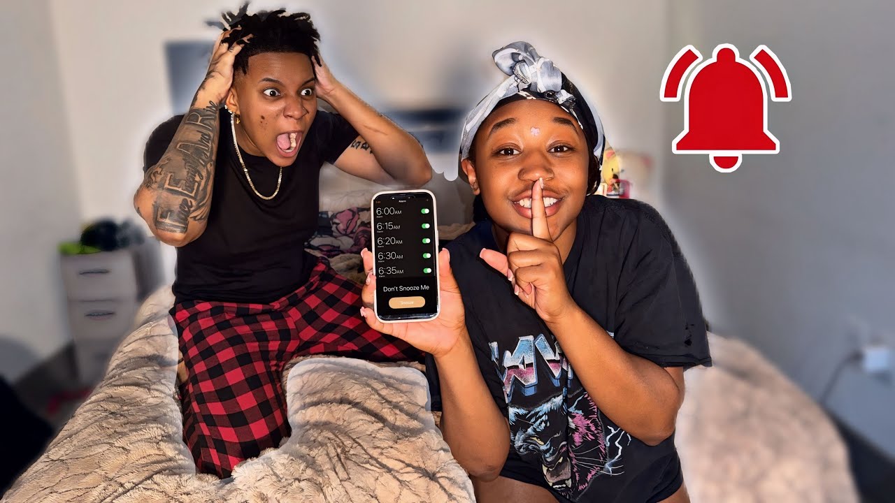 SETTING ALARMS EVERY MINUTE TO GET MY GIRLFRIEND’S REACTION *Hilarious* 😂😂