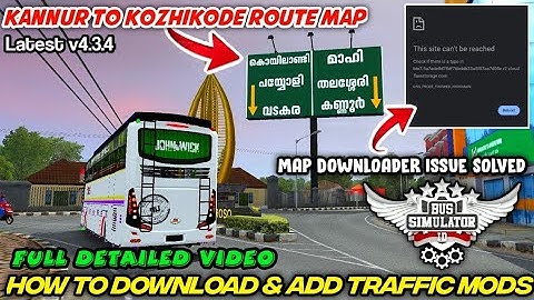 Bussid v4.3.4🔥| Kannur To Kozhikode Traffic Mod |How To Download & Add | Detailed Video#Bussid #Mods