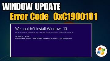How To Fix Windows Update Error 0xC1900101