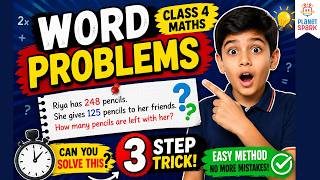 Class 4 Maths Word Problems Made Easy 🔥 | Step-by-Step Tricks!
