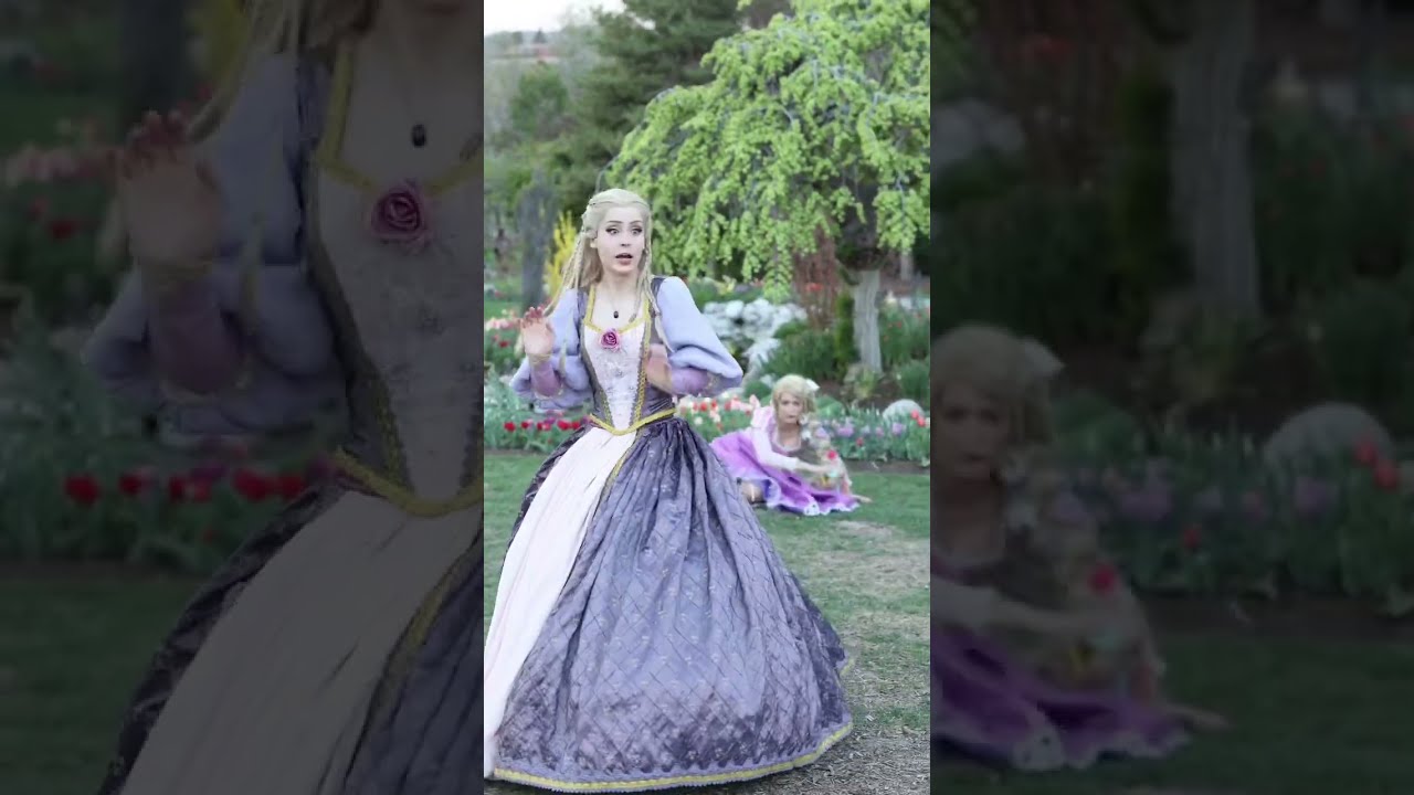 “That’s my boy” audio — Barbie and Disney Rapunzel cosplay 💜🌸✨ w/ @halcybella