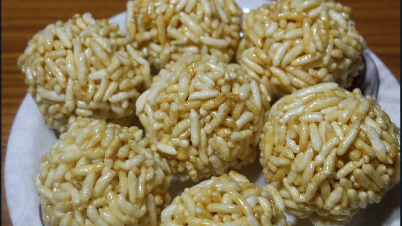 Murmura Laddu Recipe Puffed Rice Laddu Lai ke laddu Easy and Quick Kids Recipe