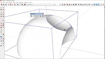 sketch up การขึ้นรูปวงกลม และการตัดชิ้นงาน