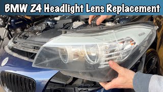 Cracked BMW Z4 Headlight Fix - Headlight Removal and Lens Replacement