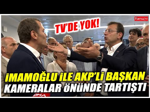 Ekrem İmamoğlu ile AKP'li Belediye Başkanı Ömer Arısoy kameralar önünde tartıştı!