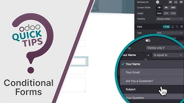Odoo Quick Tips - Conditional forms [Website]