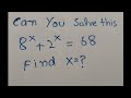 Nice algebra Math simplification | solve for x | Math olympiad | Math | #exponents