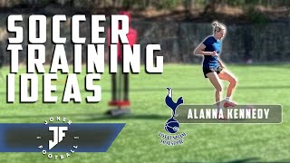 Centre Back Specific Soccer Drills with Professional Alanna Kennedy | Joner Football Training Ideas